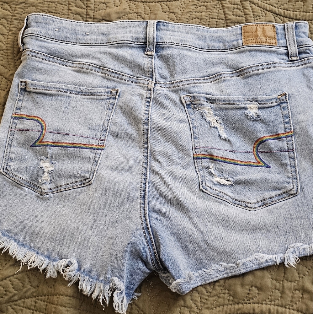 American Eagle Outfitters Pride Hi-Rise Shorties - Size 14